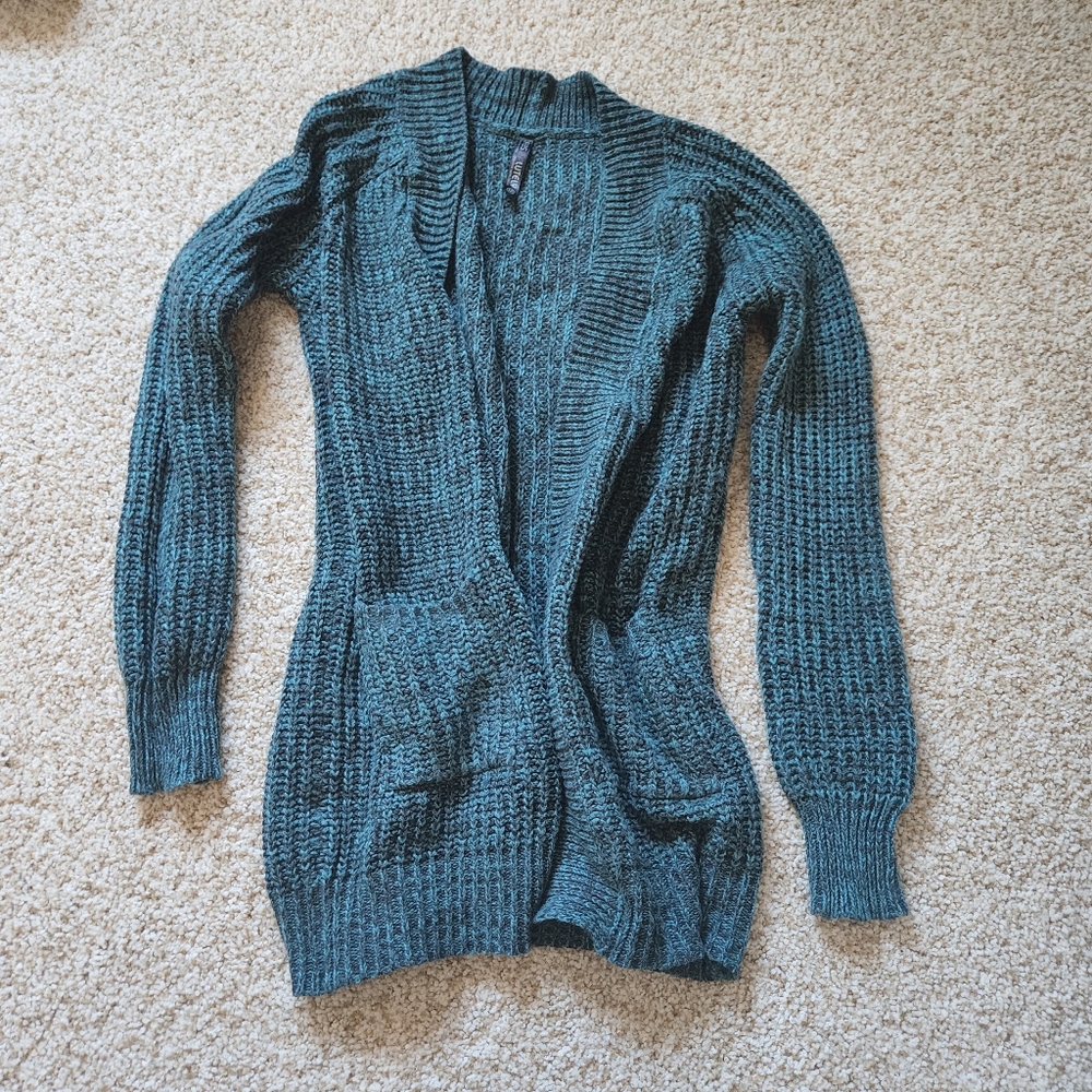 Green cardigan